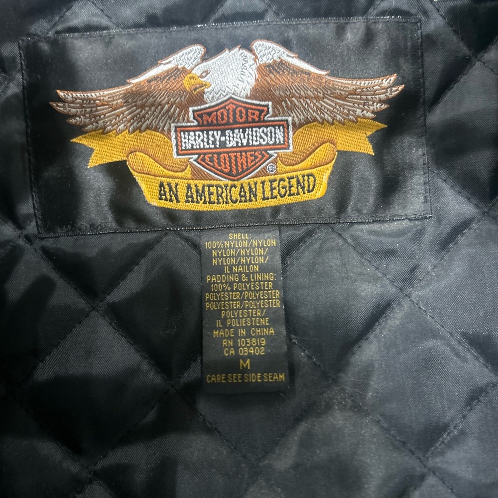 Harley-Davidson Black Quilted Jacket with Logo